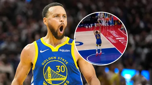 Stephen Curry hizo una volcada con Golden State Warriors