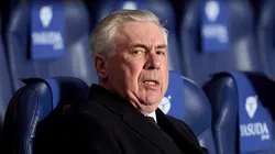 Carlo Ancelotti en el banquillo del Real Madrid