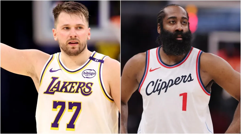 Luka Doncic y James Harden. (Foto: Getty Images)