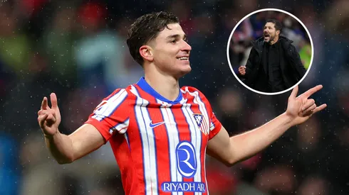 Simeone reacciona al golazo de Julián Álvarez