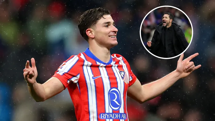 Simeone reacciona al golazo de Julián Álvarez
