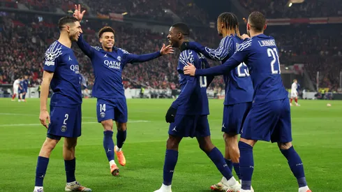 Los jugadores de PSG, a puro festejo.