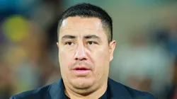 Efraín Juárez en su primer partido como entrenador de Pumas