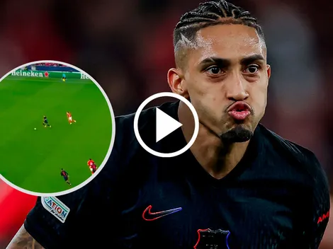 VIDEO: golazo de Raphinha para el 1-0 de Barcelona ante Benfica en Champions