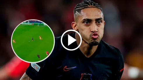 Raphinha marca el primero del Barca en Portugal.