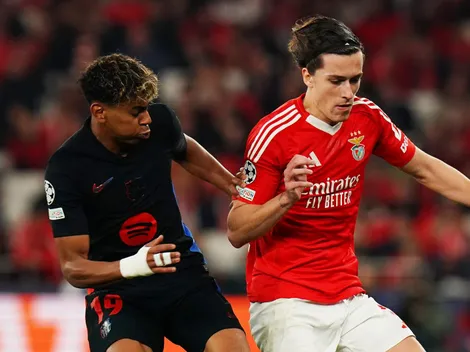 La reacción de Lamine Yamal tras ser destituido en el Benfica vs. Barcelona