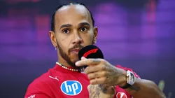 Lewis Hamilton en conferencia de prensa