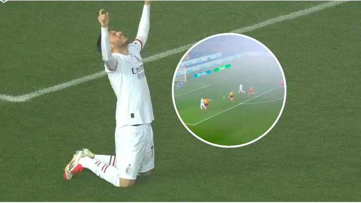 Santiago Giménez marcó en offside para el AC Milan