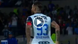 Sergio Ramos convierte su segundo gol en Rayados.