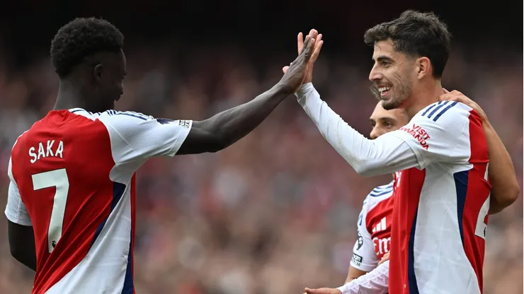 Tanto Bukayo Saka como Kai Havertz serán baja para el Arsenal vs. Manchester United.
