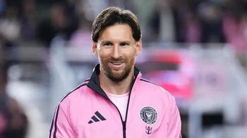 Lionel Messi antes de disputar un partido con Inter Miami