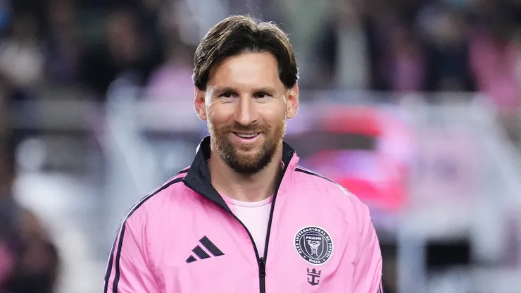 Lionel Messi antes de disputar un partido con Inter Miami