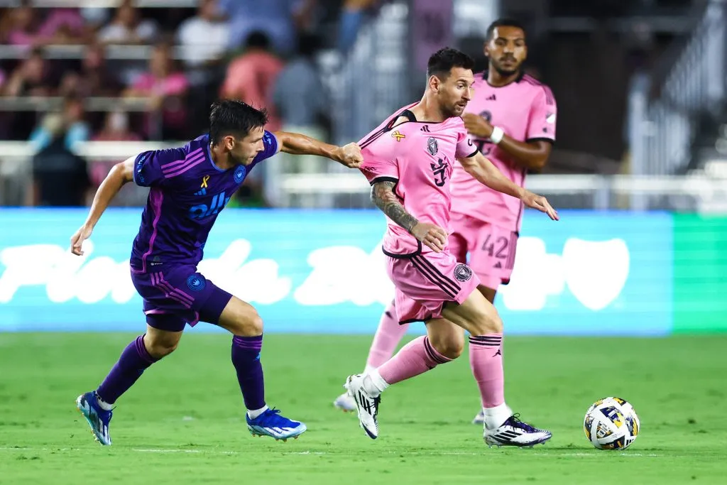 Lionel Messi en el partido entre Inter Miami y Charlotte de septiembre de 2024 (GETTY IMAGES)