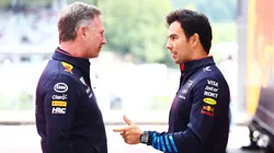 Checo Pérez y Christian Horner, jefe de Red Bull