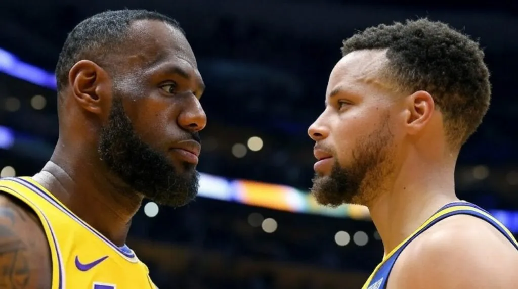 LeBron James y Stephen Curry. (Foto: Imagen generada por Grok IA)