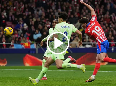 Julián Álvarez abrió el marcador en Atlético de Madrid vs. Barcelona