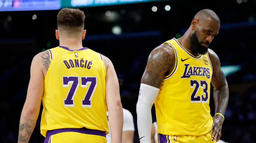 Doncic y LeBron en Los Angeles Lakers. (Foto: Getty Images)