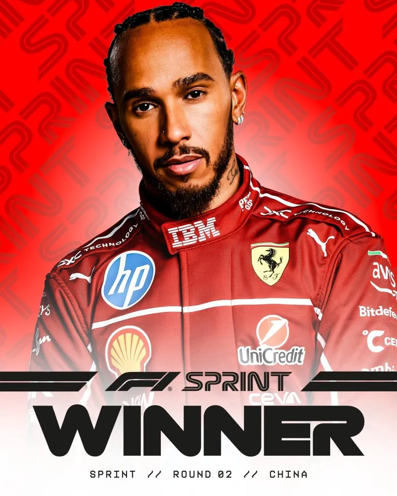Lewis Hamilton ganó la carrera Sprint del Gran Premio de China 2025 (@F1)