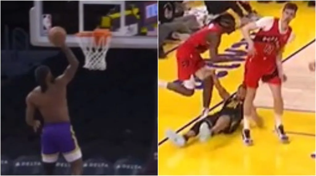 La jugada viral de LeBron y la lesión de Curry. (Foto: X)