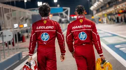 Charles Leclerc y Lewis Hamilton, pilotos de Ferrari