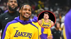 LeBron, Bronny James y Luka Doncic.