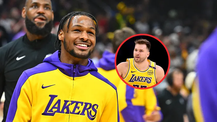 LeBron, Bronny James y Luka Doncic.