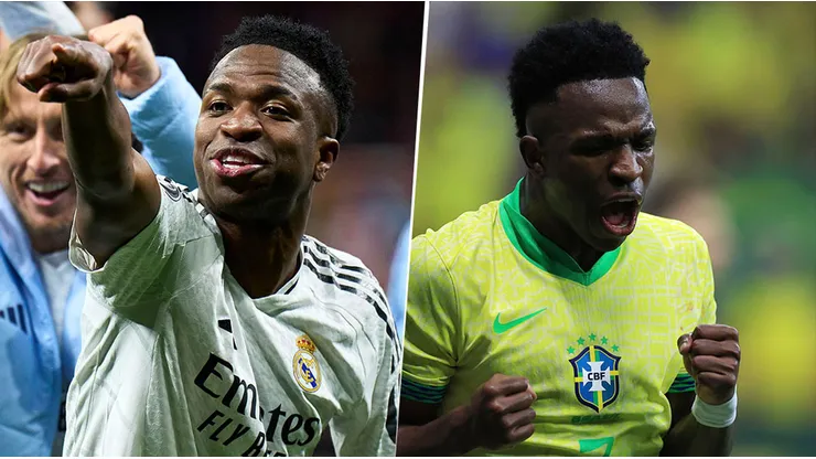 Vini Jr y sus dos caras diferentes: Real Madrid y Brasil.