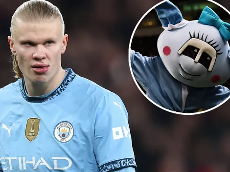 La insólita acusación que recibió Erling Haaland por parte de la mascota de Manchester City
