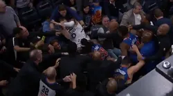 Jugadores de la NBA se trenzaron en pleno partido en una batalla campal