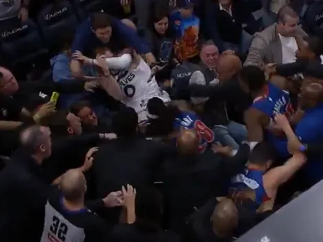 ¡Batalla campal en la NBA! Jugadores de Detroit Pistons y Minnesota Timberwolves a los golpes