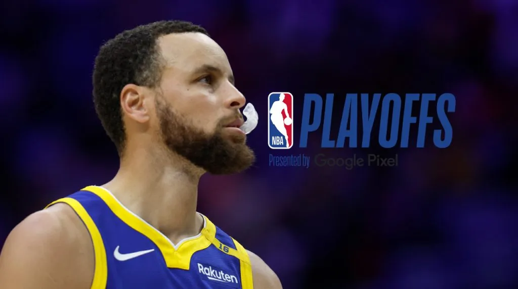 Curry y el logo de los Playoffs. (Foto: Getty Images y archivo particular)