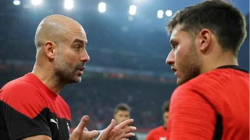 Pep Guardiola podría dirigir a Santi Giménez en el Milan.