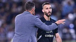 Canales y Demichelis, los protagonistas del día.