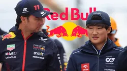 Checo Pérez junto a Yuki Tsunoda