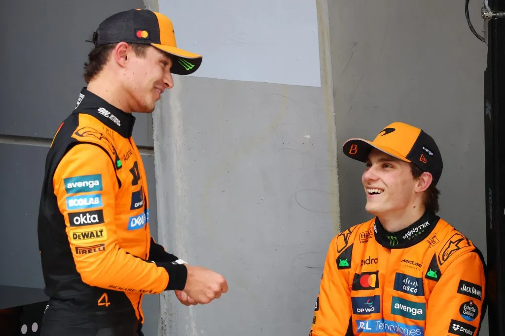 Lando Norris y Oscar Piastri en el GP de China 2025 (GETTY IMAGES)