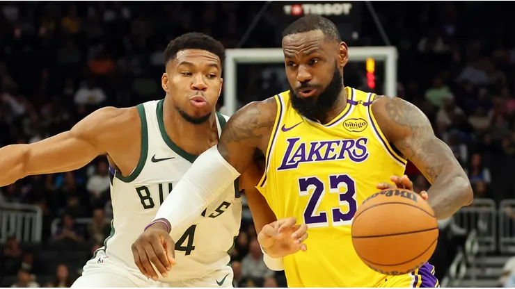 Giannis Antetokounmpo y LeBron James.