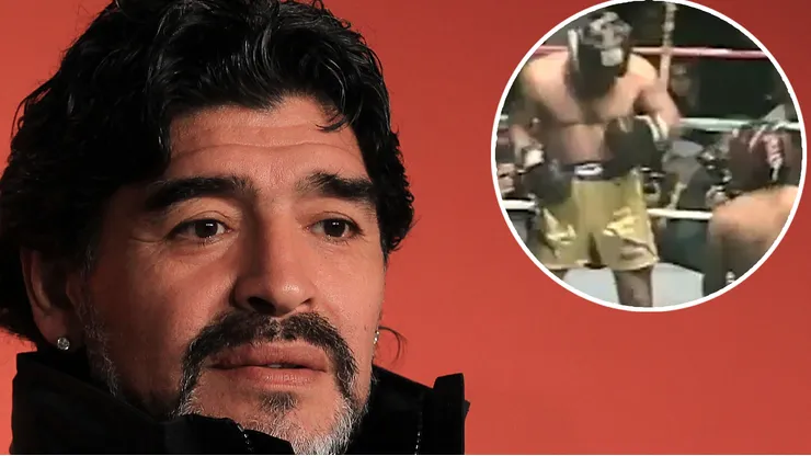 Diego Maradona tuvo su día como boxeador y fue con una estrella mundial.