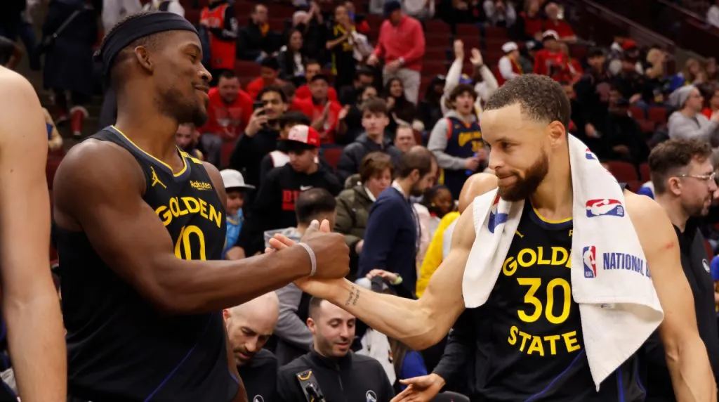 Jimmy Butler y Stephen Curry. (Foto: Getty Images)
