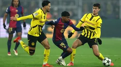 Lamine Yamal escapa a la marca de Ramy Bensebaini y Giovanni Reyna en la victoria de Barcelona por 3-2 ante Borussia Dortmund en la fase de liga de la actual Champions League.