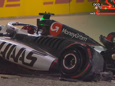 El fuerte accidente de Esteban Ocon en la Clasificación del GP de Bahréin