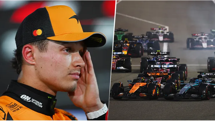 Lando Norris tuvo un insólito error en la largada del GP de Bahréin