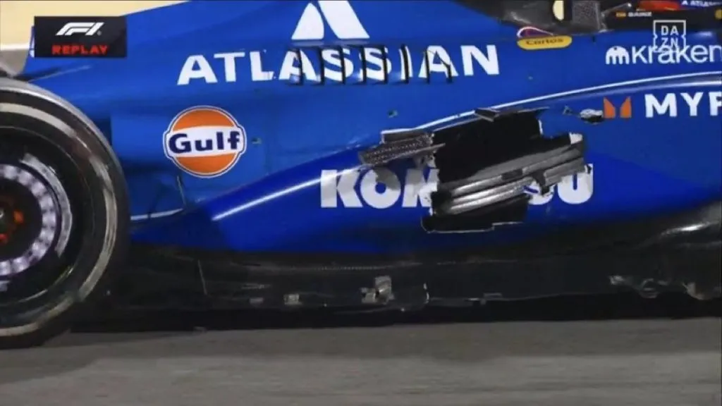 El coche de Carlos Sainz en el GP de Bahréin (FOTO: Captura de la transmisión)