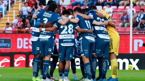 Los jugadores de Pachuca, a puro festejo.