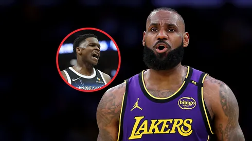 Anthony Edwards y LeBron James.