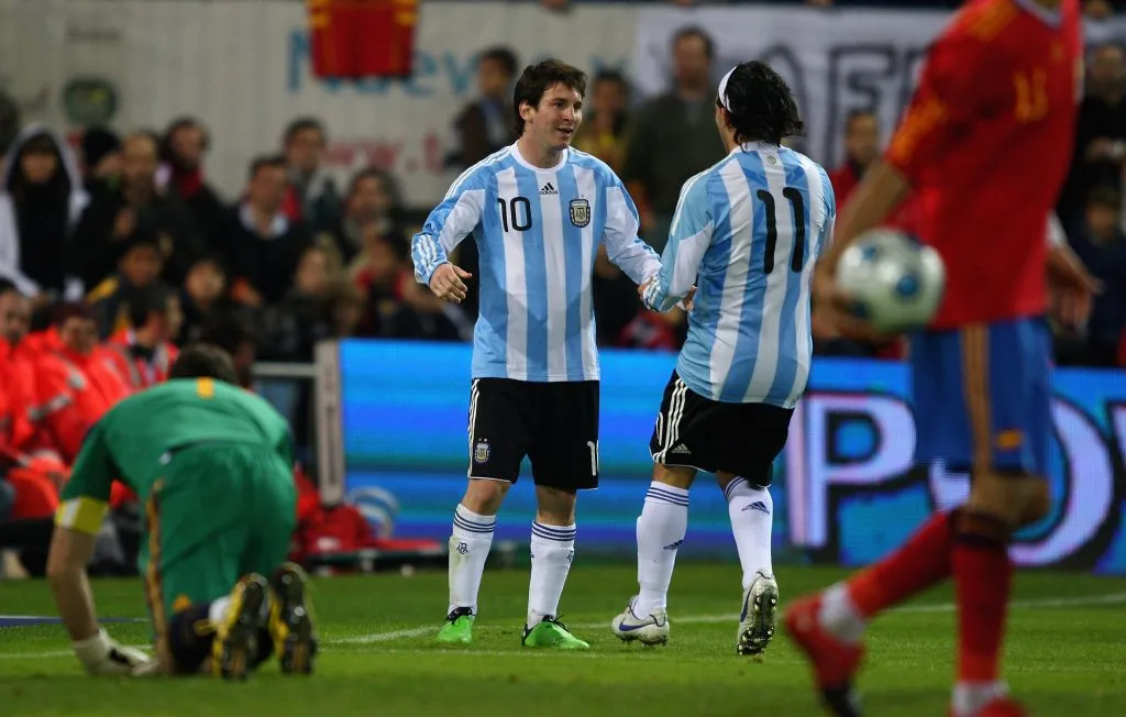 Carlos Tévez junto a Lionel Messi en la Selección Argentina [Foto: Getty]