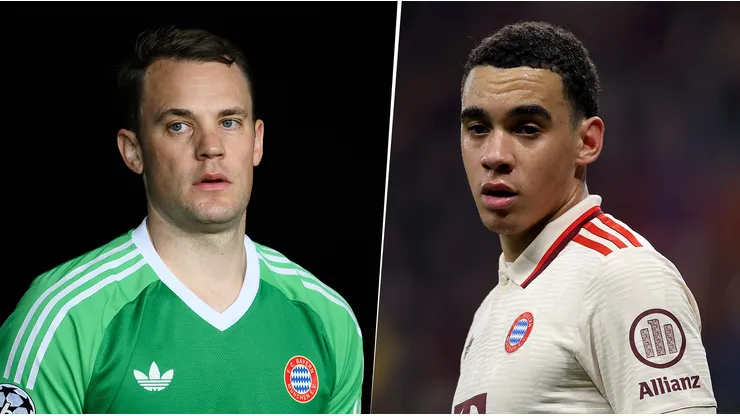 Manuel Neuer y Jamal Musiala, jugadores del Bayern Múnich