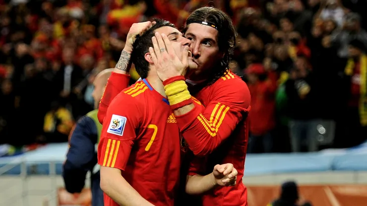 Sergio Ramos y David Villa en España