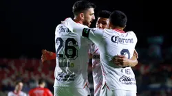 Los jugadores de Toluca, a puro festejo.
