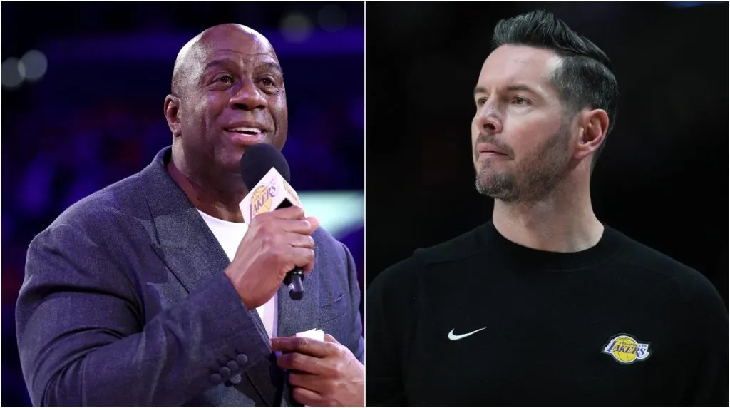 Magic Johnson y JJ Redick. (Foto: Getty Images)