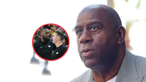 LeBron James, JJ Redick y Magic Johnson.